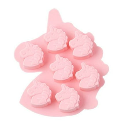 Mold Off Wood KABOER Unicorn 7 Even Pony Silicone Cake Mold Making Chocolate Jelly Ice Cube Baking Tools Cute Unicorn Model Easy To Fall Off Silicone Mold Compact Portable Reusable ()