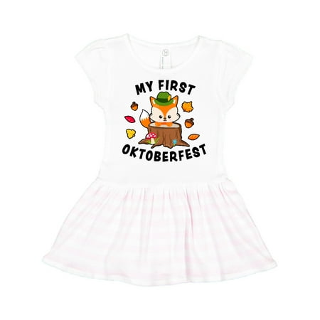 

Inktastic My First Oktoberfest with Fox Gift Toddler Girl Dress