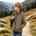 thumbnail image 5 of Stamzod Boys Girls Fashion Waterproof Rain Jacket Long Sleeve Hooded Raincoat with Pockets Lightweight Kids Rain Coat, 5 of 9