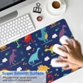 thumbnail image 4 of Long Mouse Pads for Desk,Colorful Dinosaurs Names Palms Clouds Desk Mats on Top Of Desks, Desk Mouse Pad Extra Large with 3mm Non-Slip Base and Stitched Edge for Gaming,Work,Home 31.5"x11.8", 4 of 5
