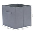 thumbnail image 4 of Unique Bargains Fabric Storage Cube Storage Bin Storage Basket Grey, 4 of 7