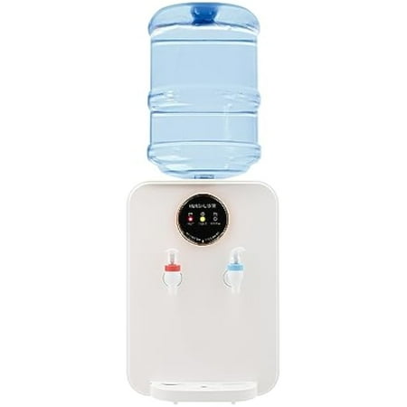 Compact Top Loading Water Dispenser - Hot, Cold & Room Temperatures for 1-5 Gallon Bottles, Space-Saving Design for Home/Office Use - White