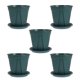 thumbnail image 1 of 5 juegos de jardineras de plástico para el hogar, jardín, patio, plantas de exterior con macetas y bandejas., 1 of 7