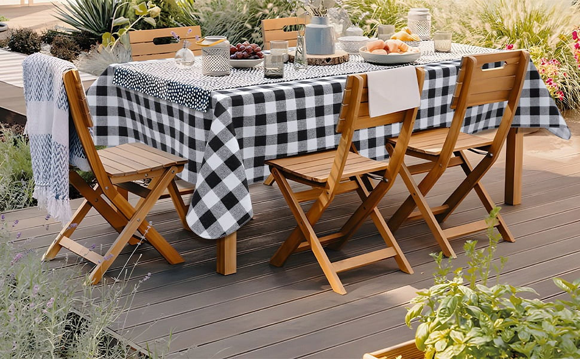 Ray Star Vinyl Party Tablecloths 60x120in Spring Tablecloth Plastic Picnic Outdoor and Camping Waterproof Oilcloth Table Cover for Rectangle Tables
