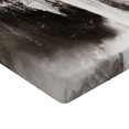 thumbnail image 2 of Ambesonne Nature Fitted Sheet, Waterfalls in Yosemite, Twin XL Size, Black White, 2 of 3