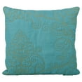 thumbnail image 3 of Home Soft Things 4-Piece Reversible Damask Embroidery Bedspread Set, Teal, Queen 90"x90", 3 of 5