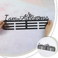 thumbnail image 3 of 1set Inspirational Quotes Medal Hanger Display I Am Awesome Medal Display Holder with 12 Lines Sturdy Steel Award, 3 of 9