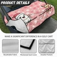 thumbnail image 5 of Yuyamidu Cute Ghost Dog Golf Cart Seat Covers Club Car, Pink Christmas Club Car Seat Blanket with Shortage Pockets, Snowflake Golf Cart Seat Towel Blanket Club Car Accessories for 2 Passenger Seat, 5 of 7