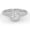 White Gold, variant on Double Row Halo Solitaire Engagement Ring, 0.95 Cttw Round Cut Lab Grown Diamond Rings for Women In 10K Solid Rose Gold F-G, VS-SI Quality Ring Size-4