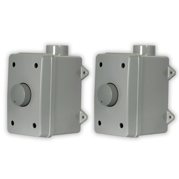 Acoustic Audio AAOVCD-G Outdoor Volume Controls Gray Weatherproof 2 Piece Set