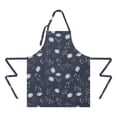 thumbnail image 2 of Pioneer Flower Floral Print Pattern Apron for Women and Men, Cotton Linen Waterproof with Pockets, Adjustable, 33x27 Inch for Kitchen, Gardening, BBQ, Salon, 2 of 6