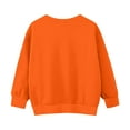 thumbnail image 6 of Girls Orange V-Neck Pullover Sweatshirt, 95% Polyester 5% Spandex Soft Stretch, Relaxed Fit with Kangaroo Pocket, Sensitive Skin Friendly for Girls 4-12 Years,Size 3 T, 6 of 8