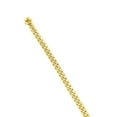 thumbnail image 4 of JewelStop 14K Yellow Gold Polished Finish 7.2mm Semi-Solid Classic Miami Cuban Chain with Box Lock - 22", 4 of 6