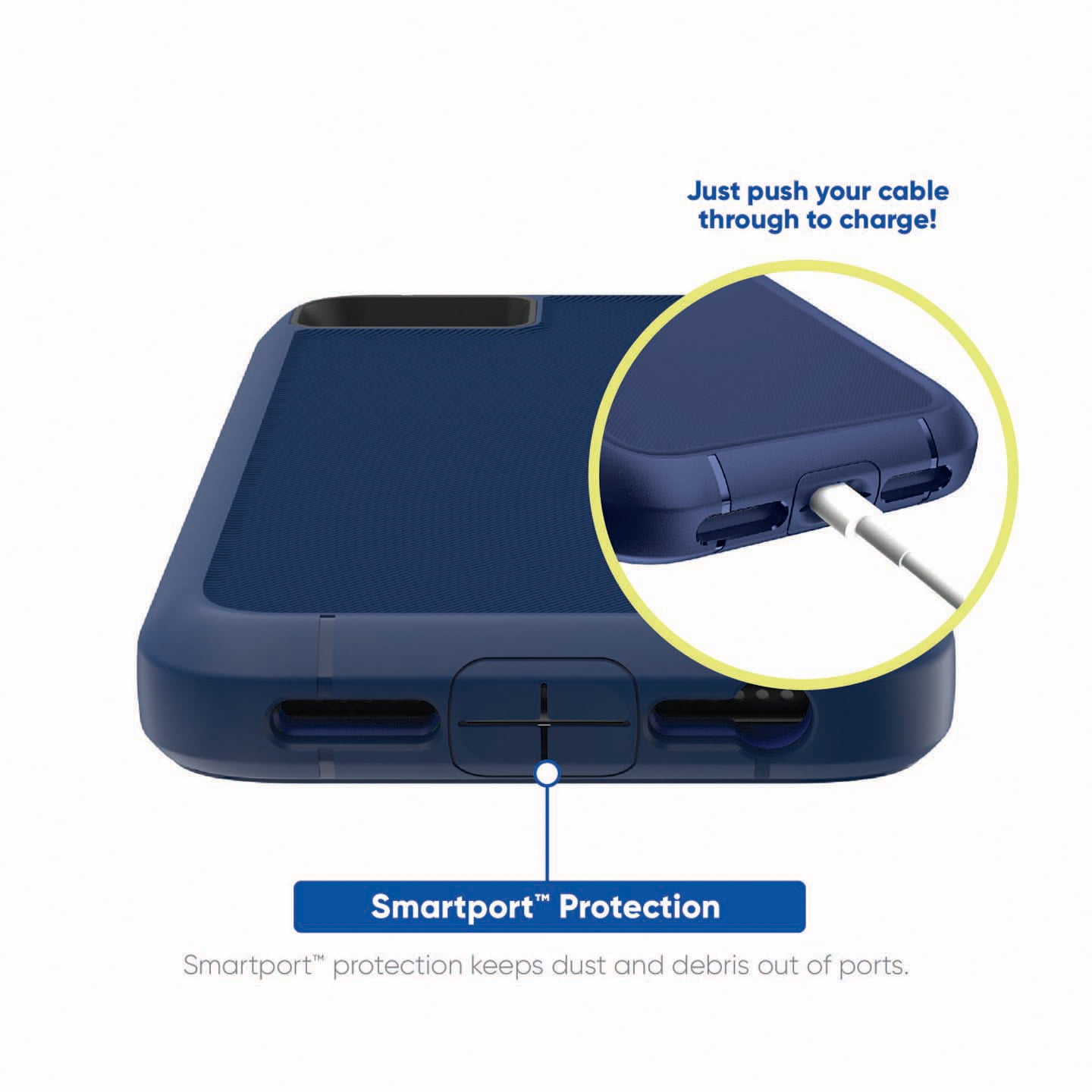 スマートフォン/携帯電話 スマートフォン本体 onn. Rugged Phone Case for iPhone 6, 6s, 7, 8, SE 2020, SE 2022 - Blue
