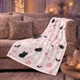 thumbnail image 6 of Kawaii Halloween Cats Pumpkins Ghosts Pastel, Playful Festive Scene, Warm Flannel Blanket for Living Room and Bedroom, Cat Lovers Halloween Gift, Festive Home Decor, 6 of 9