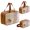 Brown, variant on 3Pack Waterproof Toiletries Bag Portable Cosmetic Bag Portable Zipper Storage Bag for Vacation Travel in Line with Airport Airline Requirements Brown