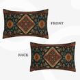 thumbnail image 6 of ZNDUO Rectangular Plush Cushion Cover, Traditional Antique Ethnic Flowers Pattern Non-Pilling Hidden Zip Bedroom Sofa Pillowcases, 16"x24", 6 of 8