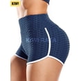 thumbnail image 2 of Women Hot Sexy Workout Booty Shorts Textured High-Waist Tummy Control Sports Yoga Hot Pants, 2 of 4