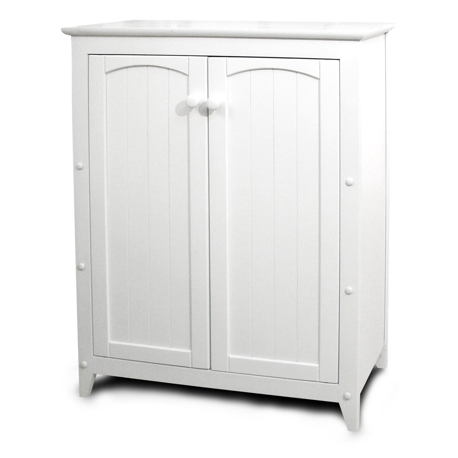 Catskill White All Purpose Kitchen Storage Cabinet With Double