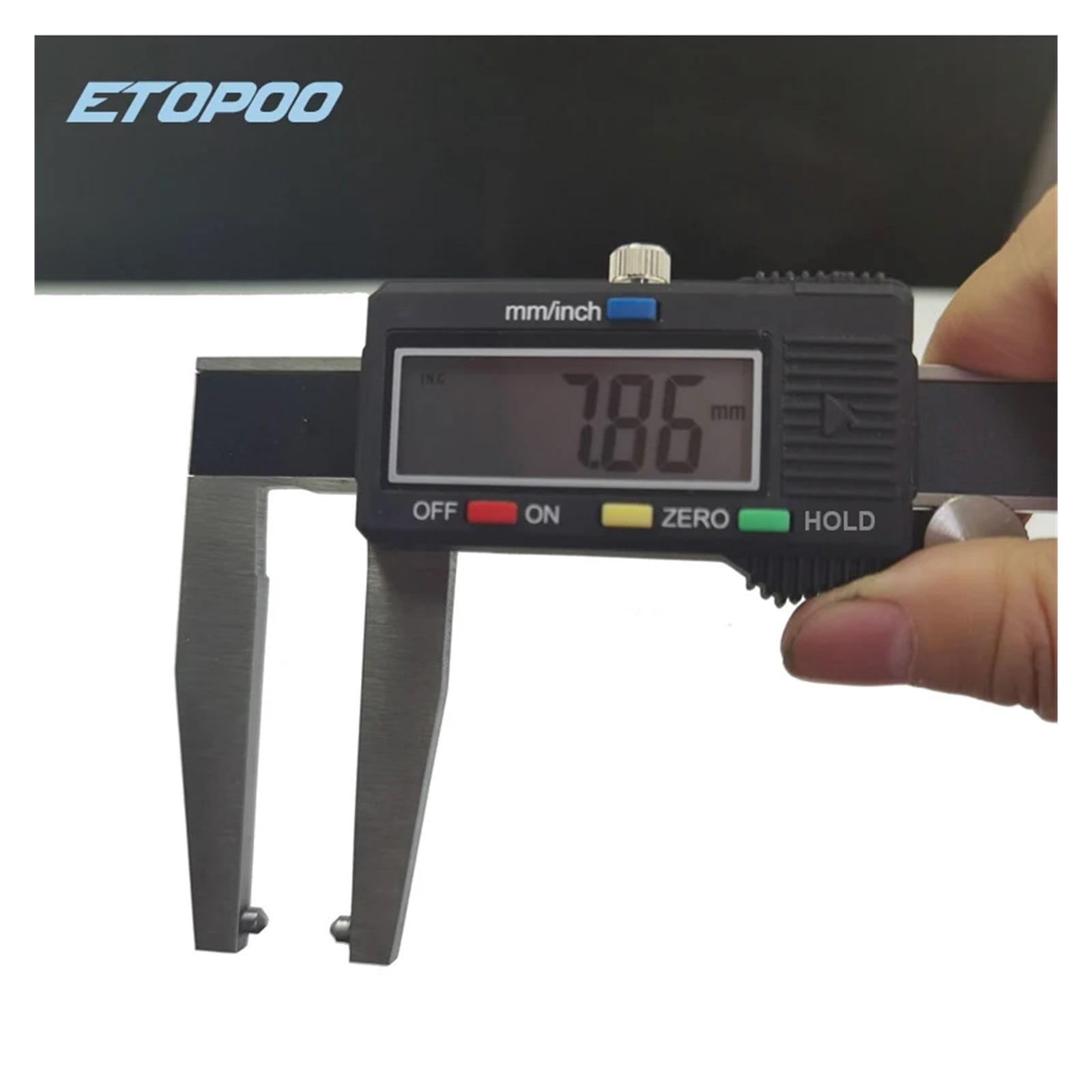 0-60mm Stainless Steel Digital Brake Disc Vernier Caliper Electronic Brake Caliper Disk Caliper Tyre Thickness Gauge Ruler ,Easy to Use