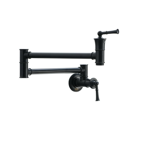 Boyel Living Double handle 360 degree pot filler for kitchen in matte black
