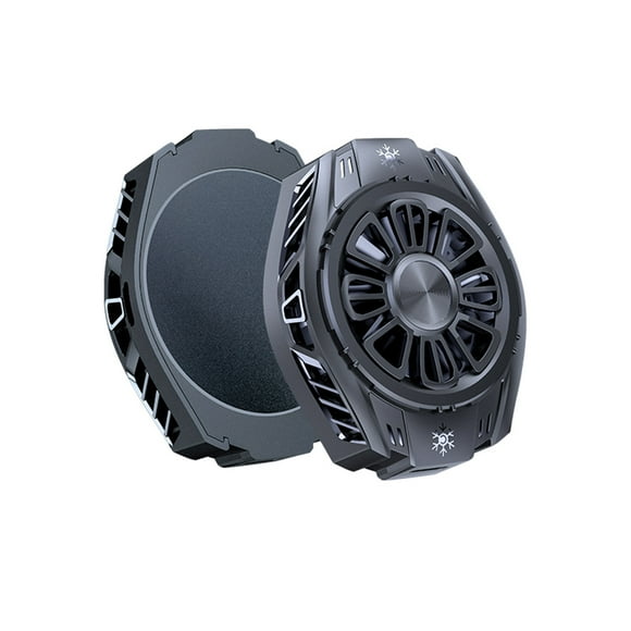 Matsuzay Radiador de teléfono inteligente Profesional Luz de 7 colores Interfaz de tipo c ajustable Juego de transmisión en vivo Ventilador de Teléfono y Comunicación Negro