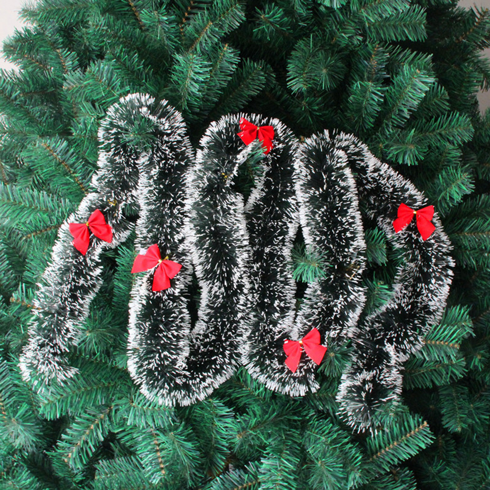 Besufy 2m Christmas Bowknots Balls Garland, Xmas Tree Ornament For Mall ...