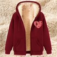 thumbnail image 1 of LOVZFMLL Vestes pour Femmes Longues à Capuche Tunique Hiver Chaude Doublée en Molleton à Fermeture Éclair Sweat à Capuche Veste Manteau, 1 of 4