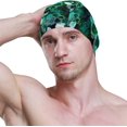 thumbnail image 3 of FYBTO Swimming Cap Marine Style Seashell Scales Skull Green Adult FYBTO Polyester, 3 of 4