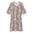 thumbnail image 1 of Women's Open Back Adaptive Lace Trim Nightgown, 1 of 1