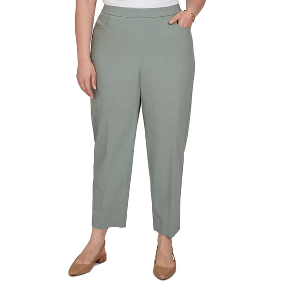 Alfred Dunner Womens Plus-Size Millennium Flat Front Short Length Pant