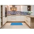 thumbnail image 6 of Ahgly Company Machine Washable Indoor Square Transitional Neon Blue Area Rugs, 4' Square, 6 of 7