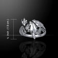thumbnail image 2 of Dragon Wrap 925 Sterling Silver Ring Fine Fantasy Creative Mythical Jewelry, 2 of 3