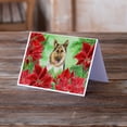 thumbnail image 2 of Caroline's Treasures German Shepherd Poinsettas Christmas Greeting Cards with Envelopes, 5" x 7" (8 Count), 2 of 2