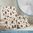 thumbnail image 3 of HELLHERO 1 Seater Recliner Cover Dachshund Dog Paw Print Recliner Stretch Sofa Slipcover Dust-proof Non Slip Lazy Boy Chair Covers for Reclining Chair, 3 of 8