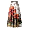 thumbnail image 4 of XIAONU Womens Floral Print Maxi Skirt High Waist A Line Flowy Casual Long Skirt With Pockets, 4 of 4