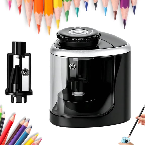 Electric Pencil Sharpener, Pencils Automatic for No.2 and 6-8mm, with Auto Stop for Classroom & Home Use (Black)