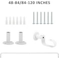 thumbnail image 4 of eTeckram Energy Saving Wrap Around Blackout Return Adjustable Window Curtain Metal Rod Set, 5/8 inch Diameter,48"-84",Glossy white, 4 of 6