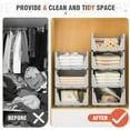 thumbnail image 4 of Closet Organizers, 5 Pack Folding Plastic Drawer Storage for Clothes, Stackable Storage Bins for Closet Cupboard RV Bathroom (5 L) (Gray), 4 of 14