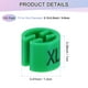 thumbnail image 3 of Uxcell 100-Pack Marcadores de Percha para Ropa, Clips de Tamaño XL Codificados por Color de Plástico que se Ajustan a Varillas de 3mm-5mm [Verde], 3 of 6