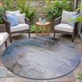 thumbnail image 6 of HomeRoots 629993 8 ft. Brown Lavender & Taupe Abstract Washable Transitional Indoor & Outdoor Round Area Rug, 6 of 9