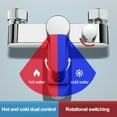 thumbnail image 5 of Bathroom Triple Shower Faucet Hot and Cold Water Bath Mixer Bathtub Tap Brass, 5 of 10