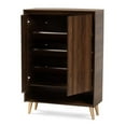 thumbnail image 3 of Bowery Hill 2-Door Mid-Century Wood Entryway Shoe storage Cabinet in Brown, 3 of 10
