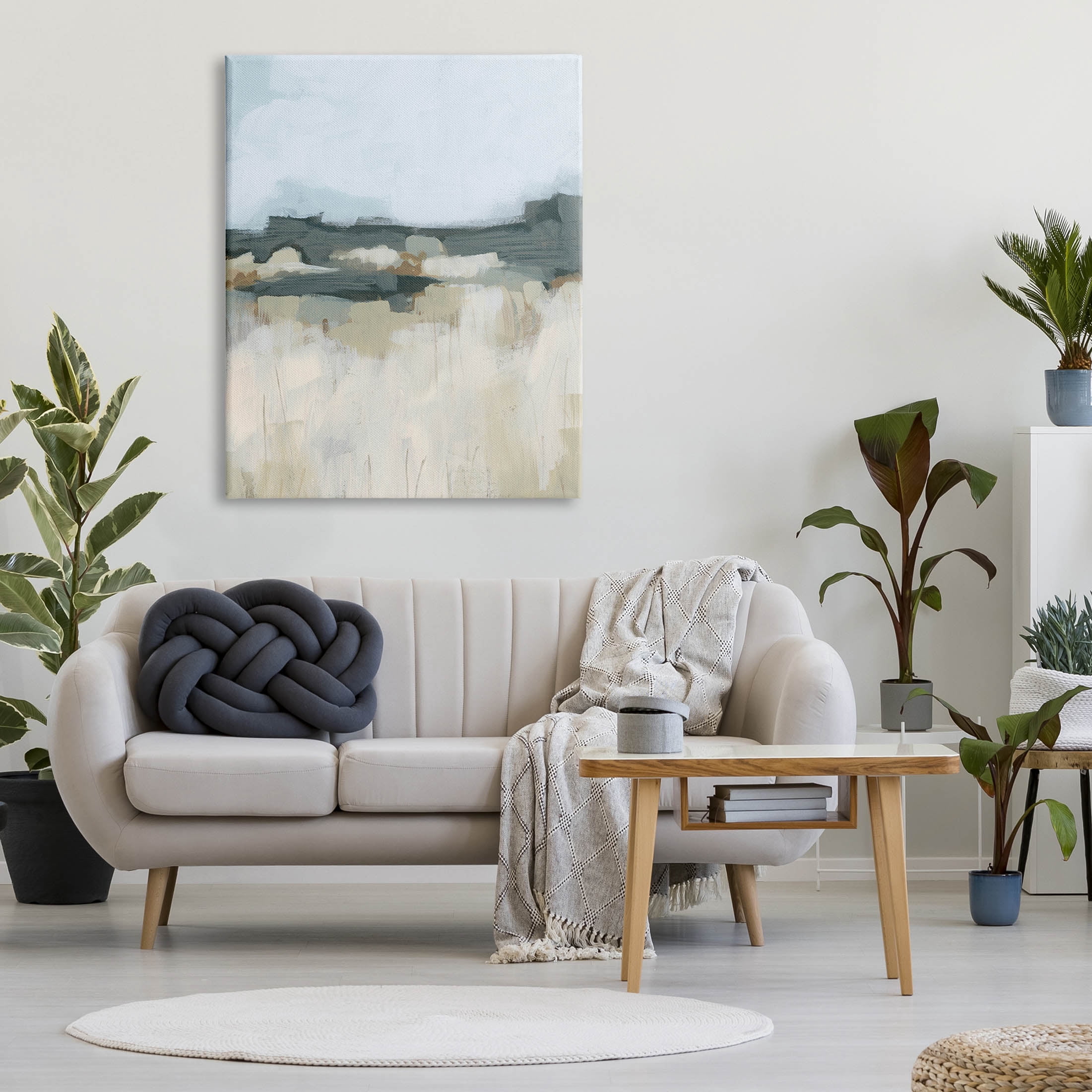 Stupell Industries Abstract Rural Field Landscape Painting Gallery Wrapped Canvas Print Wall Art, Design by June Erica Vess