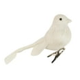 thumbnail image 3 of Northlight Sparkly Glitter Bird Clip-On Christmas Ornament - 5" - White, 3 of 5