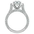 thumbnail image 3 of Wedding Ring Set 18K White Gold Halo Rings for Women 8.00 MM 5.90 Carat (G,VS1) (Moissanite Center), 3 of 5