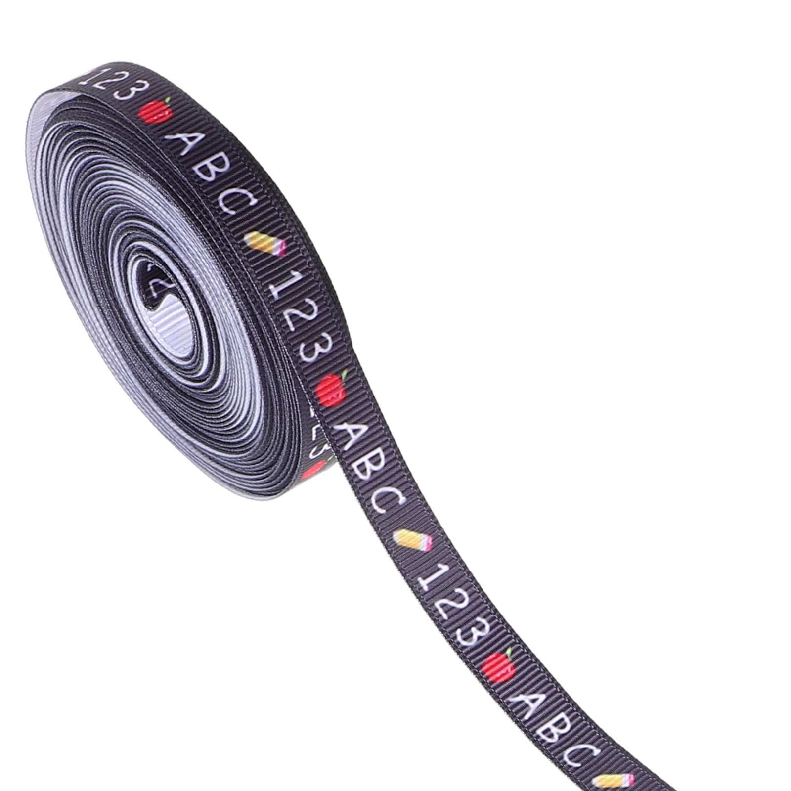 FONDOTIN 1 Roll Black Polyester Ribbon for Teachers and Students Back to School 359.20X0.39X0.04In