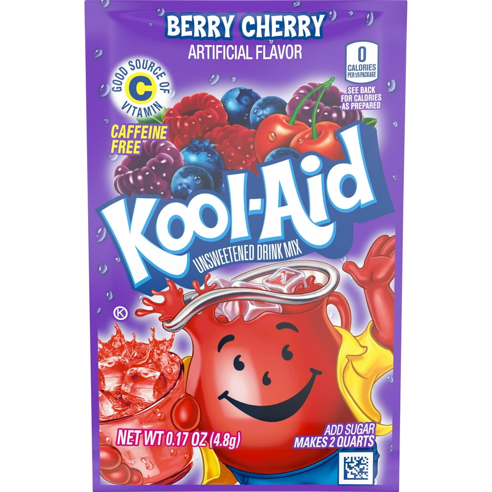 KoolAid Unsweetened Berry Cherry Artificially Flavored Powdered Soft