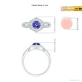 thumbnail image 5 of Angara Natural 0.5 Ct. Tanzanite with Diamond Halo Ring in 14K White Gold for Women (Ring Size: 3), 5 of 10