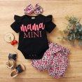 thumbnail image 3 of Vedolay Shorts Sets Girl 2 Piece Girls Summer Outfits 2 Piece Short Sets Ruffle Sleeve Print T Shirt & Shorts,Black 12, 3 of 5